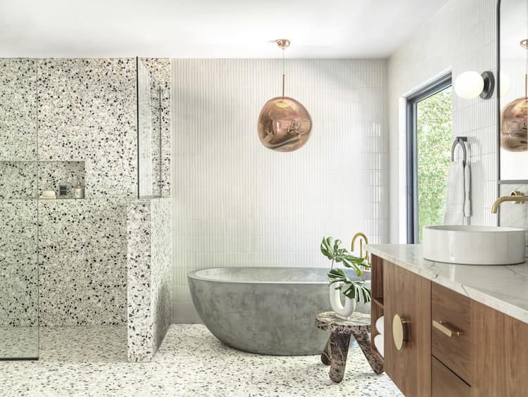 Stone Forest bathtub, Kohler sinks, Rohl faucets